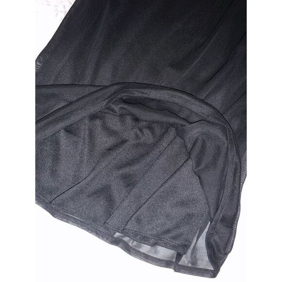 Vintage 90’s Y2K Black Double Layered Chiffon Super Wide Leg Pants Small - Picture 10 of 13